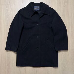 Vintage Pendleton Classic Buttonup Wool Pea Coat Womens 8 Black 90s Wool Acetate